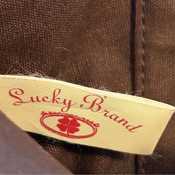 Lucky Brand 100% Cow Hide Leather Western Stitching Wristlet Brown - Picture 12 of 13